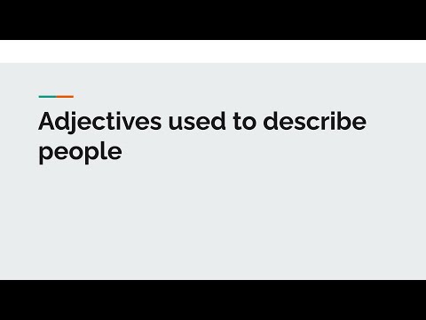 15.Adjectives to Describe People | Strategic Learning