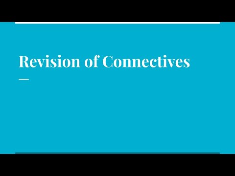 20.Revision of Connectives  | Strategic Learning